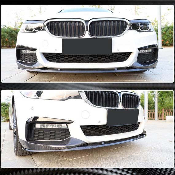 Накладки на передній бампер Flap V2 (для M-Sport 2017-2020, Карбон) для BMW 5 серія G30/31 рр | Зображення 3