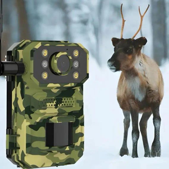 Камера для охоты на солнечной батарее A8S 4G, датчик движения, камуфляж | Зображення 1
