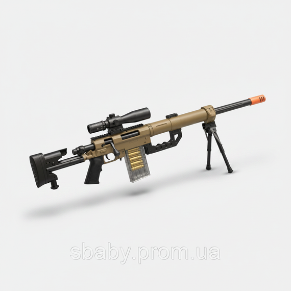 Велика іграшкова снайперська гвинтівка CheyTac M200 (98 см) з оптикою і м'якими кулями | Зображення 2