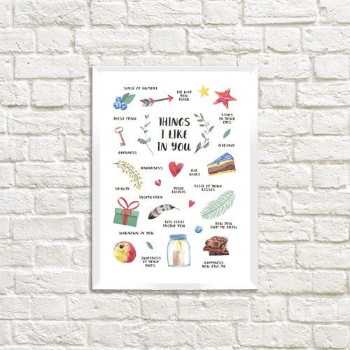 Постер у рамці Things I like in you A5 (WMT5_19L017)