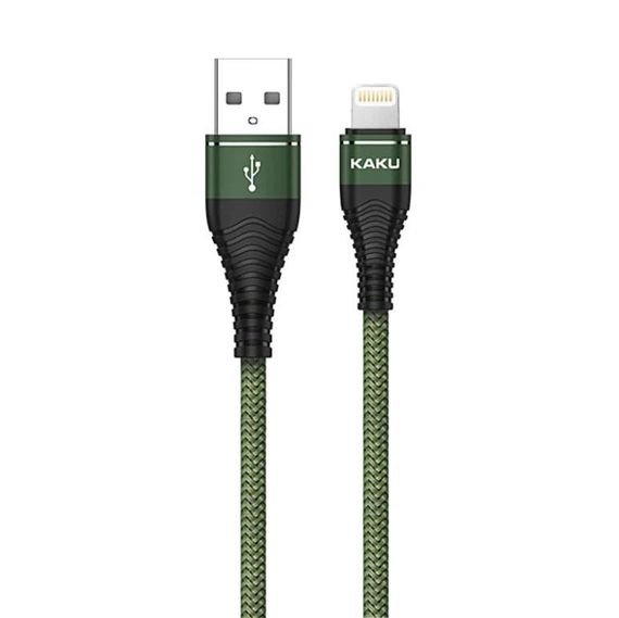 USB кабель Kaku KSC-098 USB - Lightning 1.2 m / 2.8A - Green | Зображення 1