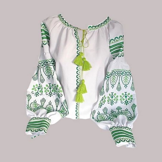 Рубашка Украинская вышиванка 217107 цвет белый размер L/XL