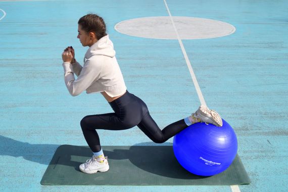 М'яч для фітнесу (фітбол) Power System PS-4012 Ø65 cm PRO Gymball Blue | Зображення 2