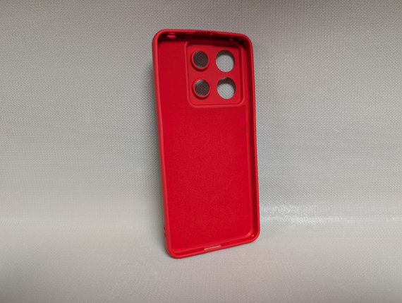 Чохол для Xiaomi Redmi Note 13 Pro 5G / Сяомі Редмі Ноут 13 Про 5G, силіконовий, матовий, червоний, з логотипом | Зображення 1