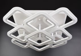 Люстра світлодіодна стельова LED світильник для квартири на стелю лед з пультом 25942 Білий 13х49х49 см.