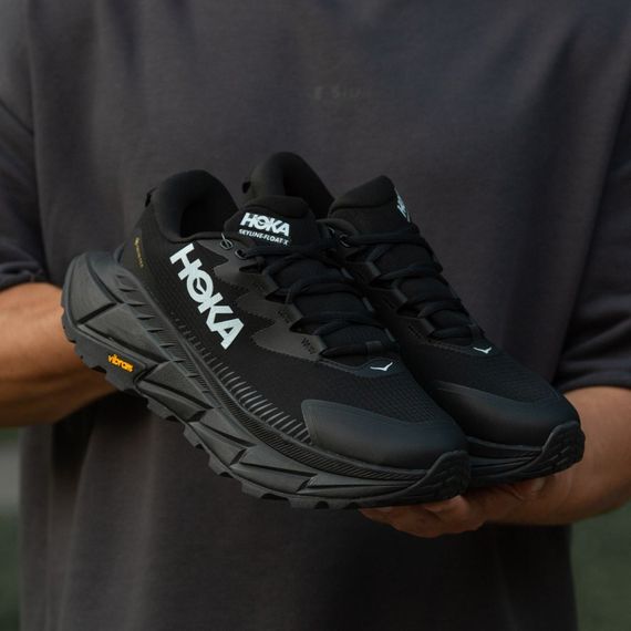 Кросівки демісезонні шкіряні Hoka підкладка Gore-Tex колір чорний | Зображення 9