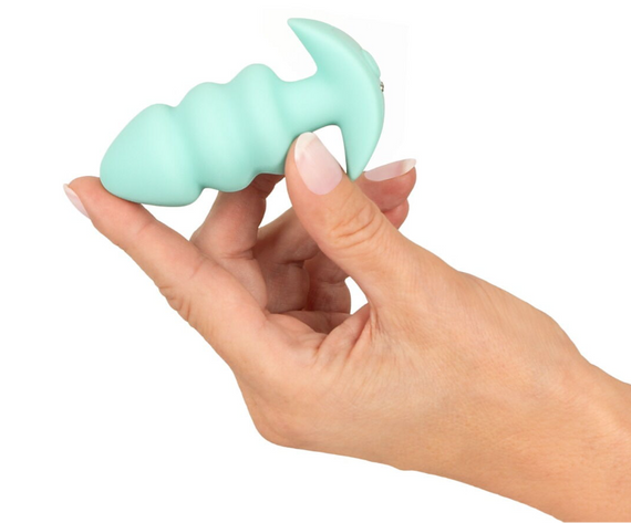 Анальна пробка з вібрацією Vibrating Mini Butt Plug Green Sex Aura | Зображення 5