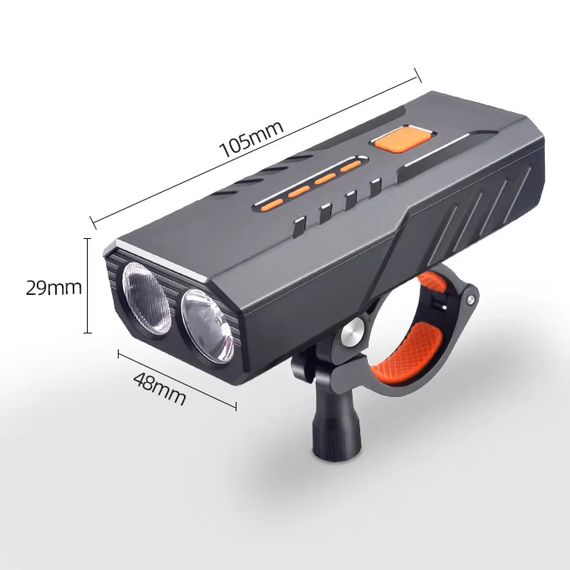 Перезаряджаємий велосипедний ліхтар BC25S, Вологостійкий ліхтар для велосипедів, Водостійкий велоліхтар KI-36 | Зображення 8
