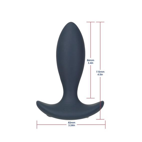 Анальная пробка с пульсацией Lux Active – Throb – 4.5" Anal Pulsating Massager, пульт ДУ sexstyle | Зображення 1