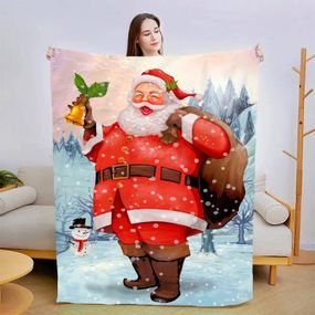 Плед 3D новорічний Санта Клаус 13833 160х200 см