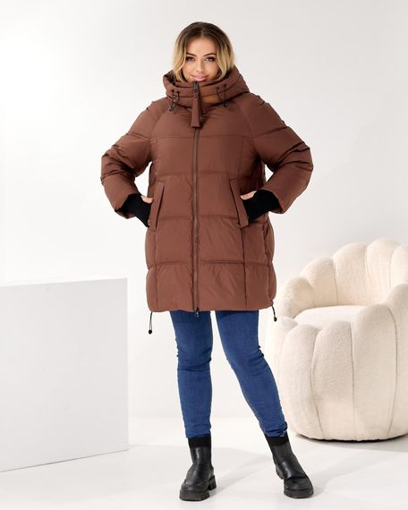 Шоколадна коричнева куртка на зиму | Зображення 2