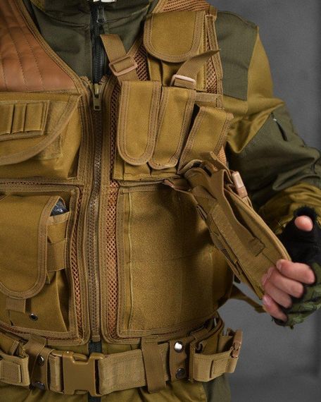 Тактичний жилет розвантажувальний (розгрузка) Leapers UTG 547 (PVC-V547BT) кайот   /\ | Зображення 4