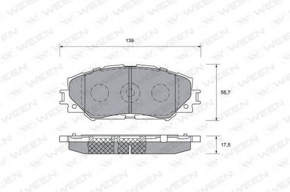 Колодки гальм. TOYOTA RAV 4 (вир-во Mando) MANDO MPT08 на TOYOTA IST (NSP1_, NLP1_, ZSP1_, NCP11_)