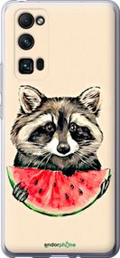 Чохол на Huawei Honor 30 Pro Єнотик з кавуном "4605u-1920-2448"