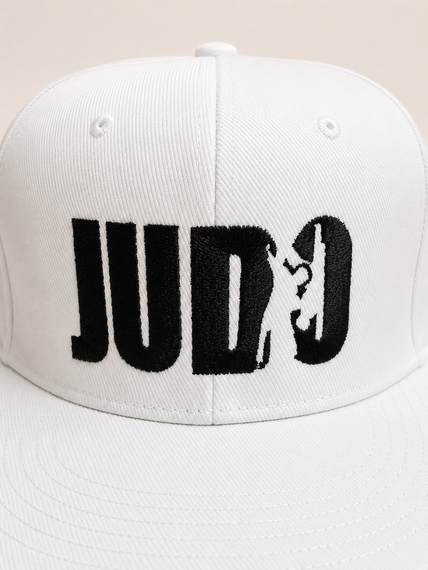 Біла бейсболка TM KINTAYO з вишивкою JUDO/ДЗЮДО, з прямим козирком | Зображення 4