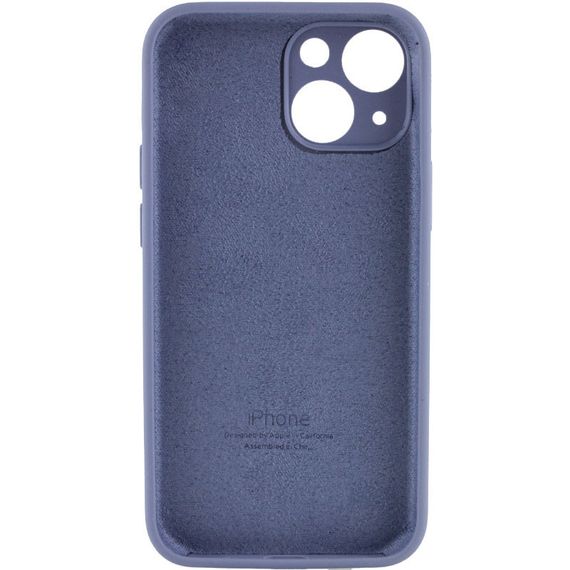 Чехол Silicone Case Full Camera Protective (AA) для Apple iPhone 14 (6.1") Серый / Lavender Gray | Зображення 1