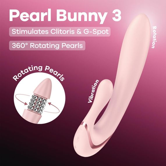 Вібратор-кролик Satisfyer Pearl Bunny 3 Sex Aura | Зображення 8