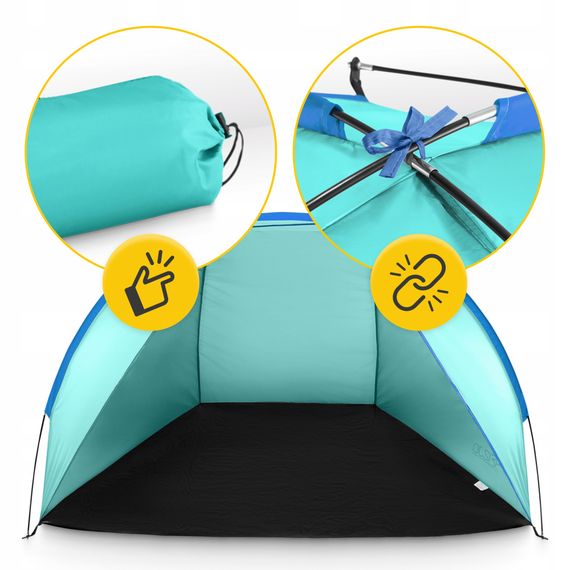 Намет пляжний 4FIZJO 200 x 115 см Sky Blue (P-5905973405188) | Зображення 6