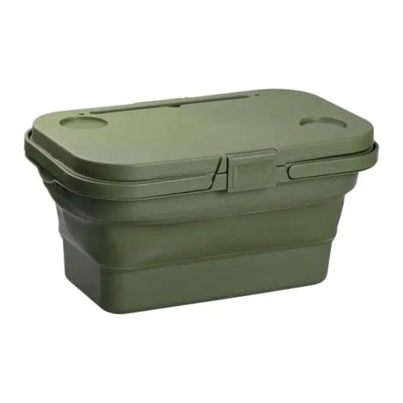 Складний кошик для пікніка з кришкою-столиком 44.8х26х14 см Зелений SJ-0120GR | Зображення 7