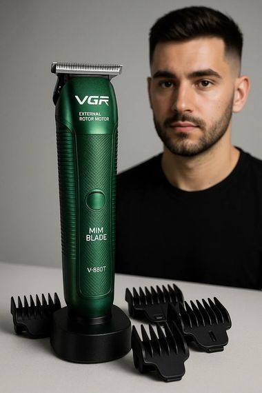 Акумуляторна машинка для стрижки Clipper VGR V-687, LED дисплей, 4 насадки (46230-V-687_738) | Зображення 4