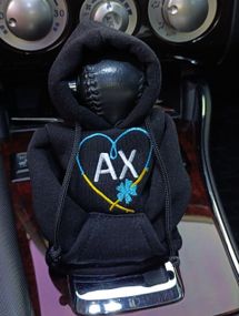 Чехол кофта Худи аксессуар на КПП Car Hoodie АХ харьковская область черный подарок автомобилисту 10070