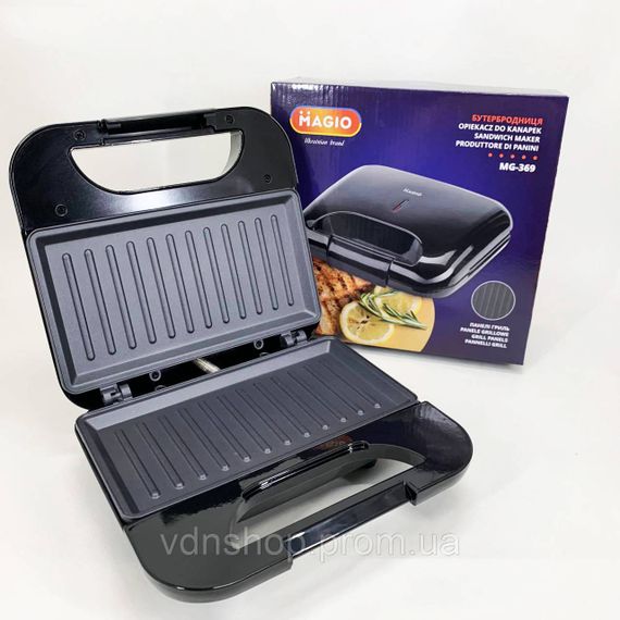 Електричний гриль для квартири, Бутербродниця настільна для дому, Настільний контактний електрогриль CH-11 | Зображення 5