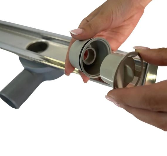 Душовий канал з горизонтальним фланцем Maxiflow VEGA LUX 50 см решітка Дощ 4078.0Y050K.050.1 | Зображення 1