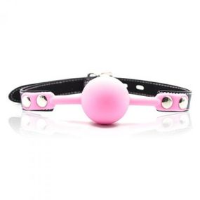 БДСМ-кап Knebel-Ball Gag + Block (rosa) sexstyle