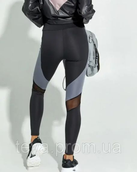 Легінси колір чорний/сірий розмір M FI_002740 | Зображення 3