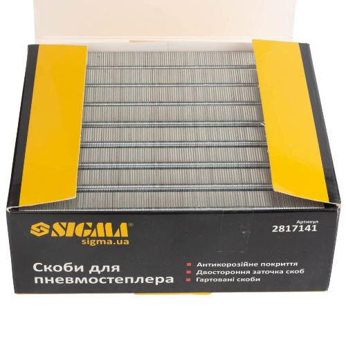 Скоби 14*12,8мм для пневмостеплера 5000шт SIGMA | Зображення 2