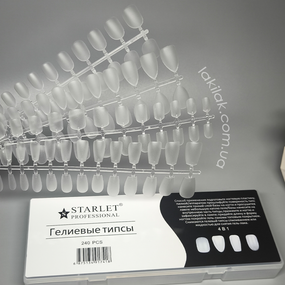 Микс матовых гелевых мини-типс для наращивания 4в1 Starlet Professional 240шт (в боксе)