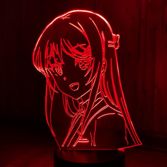 Акриловый светильник-ночник Девочка-Зайка красный tty-n001614