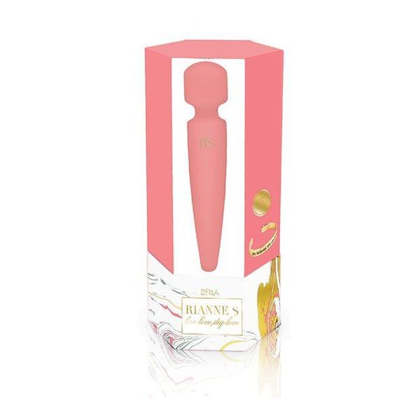 Вібромасажер Rianne S: Bella Mini Wand Coral, 10 режимів роботи, медичний силікон, подарункове паков | Зображення 4