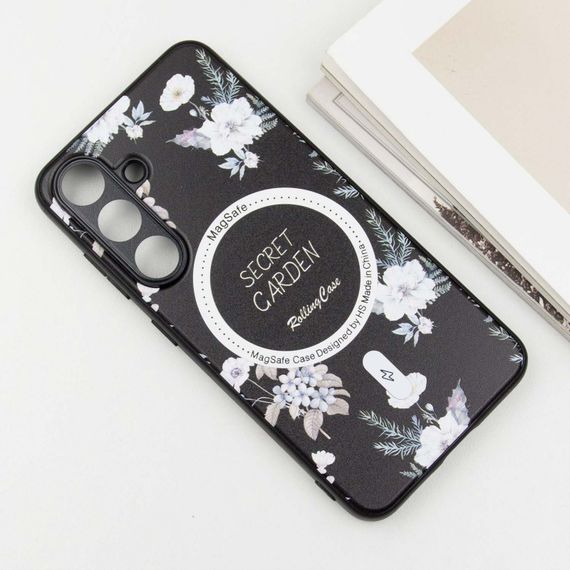 TPU+PC чохол Secret Garden with MagFit для Samsung Galaxy S23 FE Black | Зображення 2