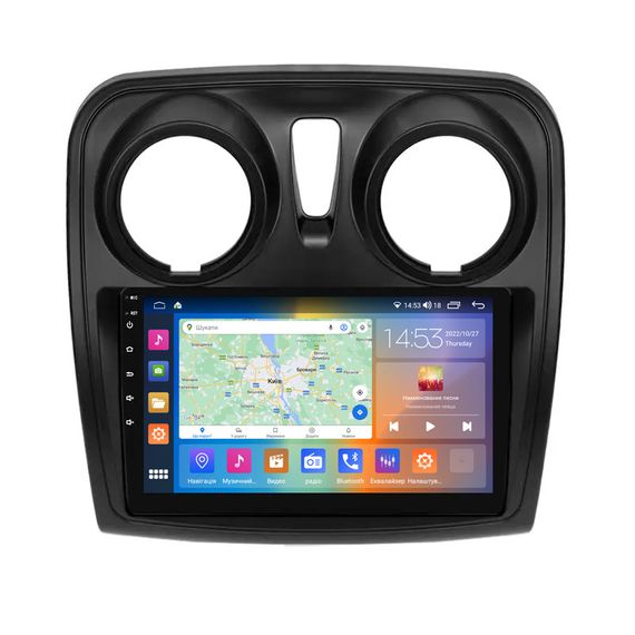 Штатная магнитола 9" Lesko для Dacia Sandero III 2020-н.в. 4/64Gb CarPlay 4G Wi-Fi GPS Prime Дачия | Зображення 1