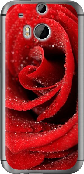 Чехол на HTC One M8 Красная роза "529u-30-17620"