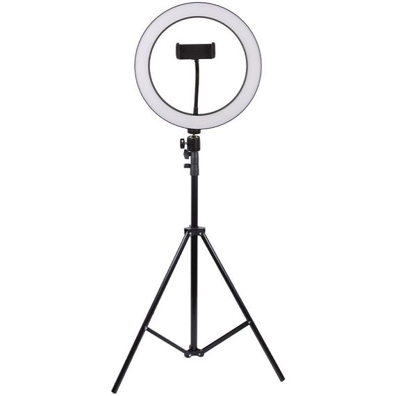 Кільцева світлодіодна LED-лампа Flat Ring 10" + tripod 2.1m | Зображення 1