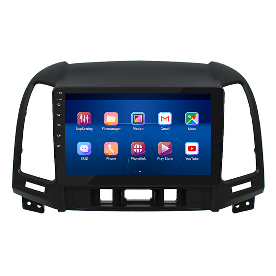 Штатная магнитола 9" Lesko для Hyundai Santa Fe II Рестайлинг 2009-2012 Top 6/128 4G WiFi GPS Хюндай | Зображення 1