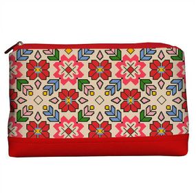 Косметичка дорожня жіноча Lovely Украинский цветочный орнамент 26x15x8 см
