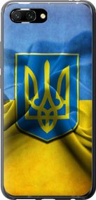 Чехол на Huawei Honor 10 Флаг и герб Украины 1 "375u-1496-17620"