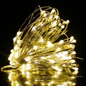 Гірлянда роса 10м 100led+пульт Тепле світло