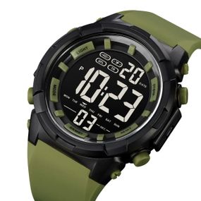 Годинник наручний чоловічий SKMEI 1845AG ARMY GREEN, армійський водостійкий тактичний годинник. HS-245 Колір: зелений