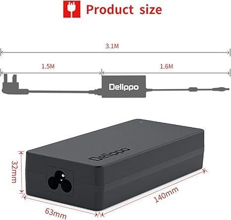 Адаптер живлення Delippo 150W 19.5V 7.7A для ноутбуків Asus ZenBook, чорний. | Зображення 2