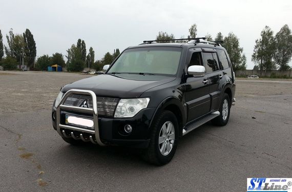 Кенгурятник QT007 (нерж.) для Mitsubishi Pajero Wagon III | Зображення 1