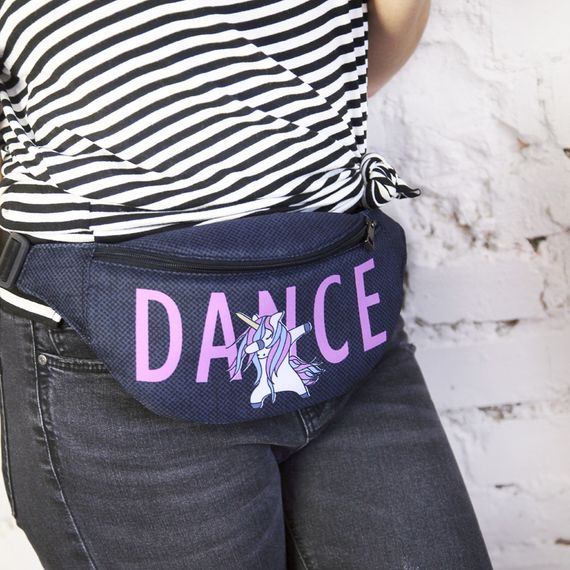 Сумка на пояс бананка Bumbag Dance 27x16 см (BB_19A011_BL)