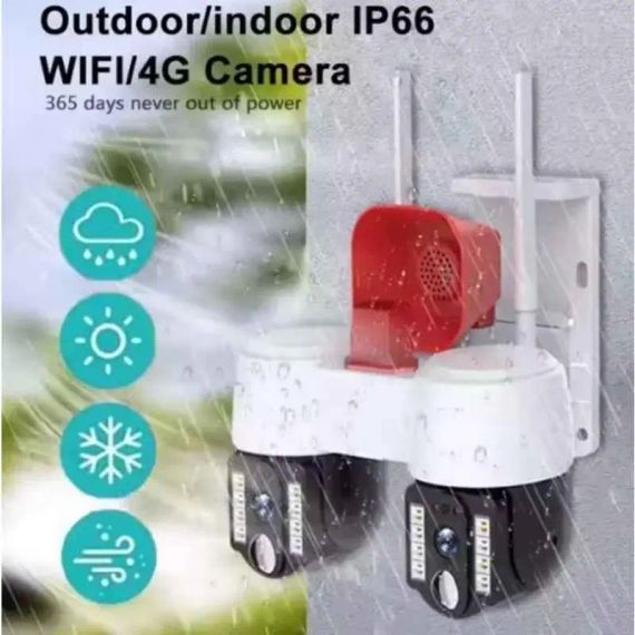 Высокопроизводительная камера видеонаблюдения с двумя направлениями движения, WIFI, горизонтальное вращение на 360° и вертикальное на 90°, водонепроницаемая, ночное видение, датчик движения,4M, x10, V | Зображення 3