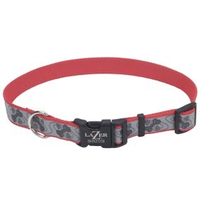 Ошейник светоотражающий для собак Coastal Lazer Brite Reflective Collar, 30-46 см, красный