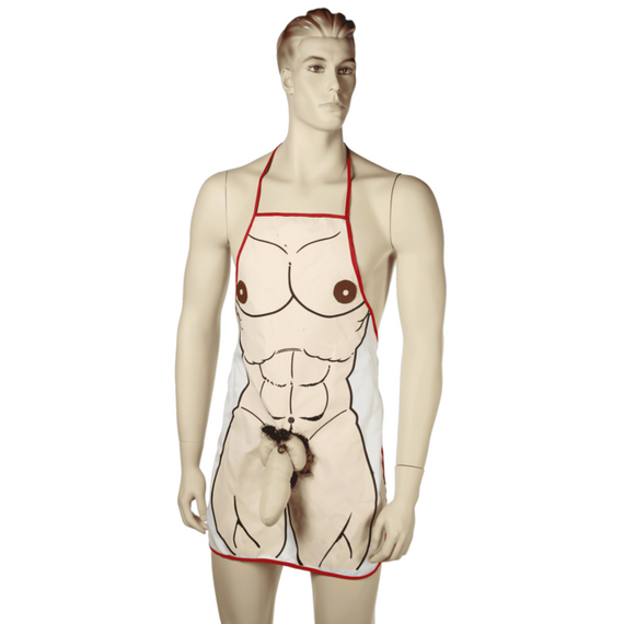 Кухонний фартух з плюшевим пенісом Sexy Apron Male Body With Plush Penis | Зображення 1