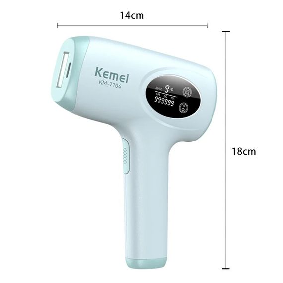 Фотоэпилятор Kemei KM-7104 белый • IPL-эпилятор для домашнего удаления волос на лице, ногах, руках, теле и зоне бикини | Зображення 2