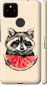 Чохол на Google Pixel 5A Єнотик з кавуном "4605m-2286-2448"